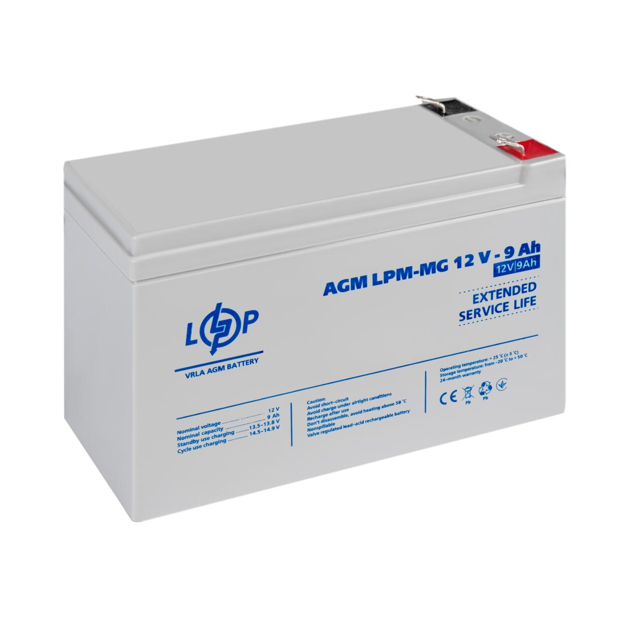 Акумулятор мультигелевий LPM-MG 12V - 9 Ah Акумулятор мультигелевий LPM-MG 12V - 9 Ah
