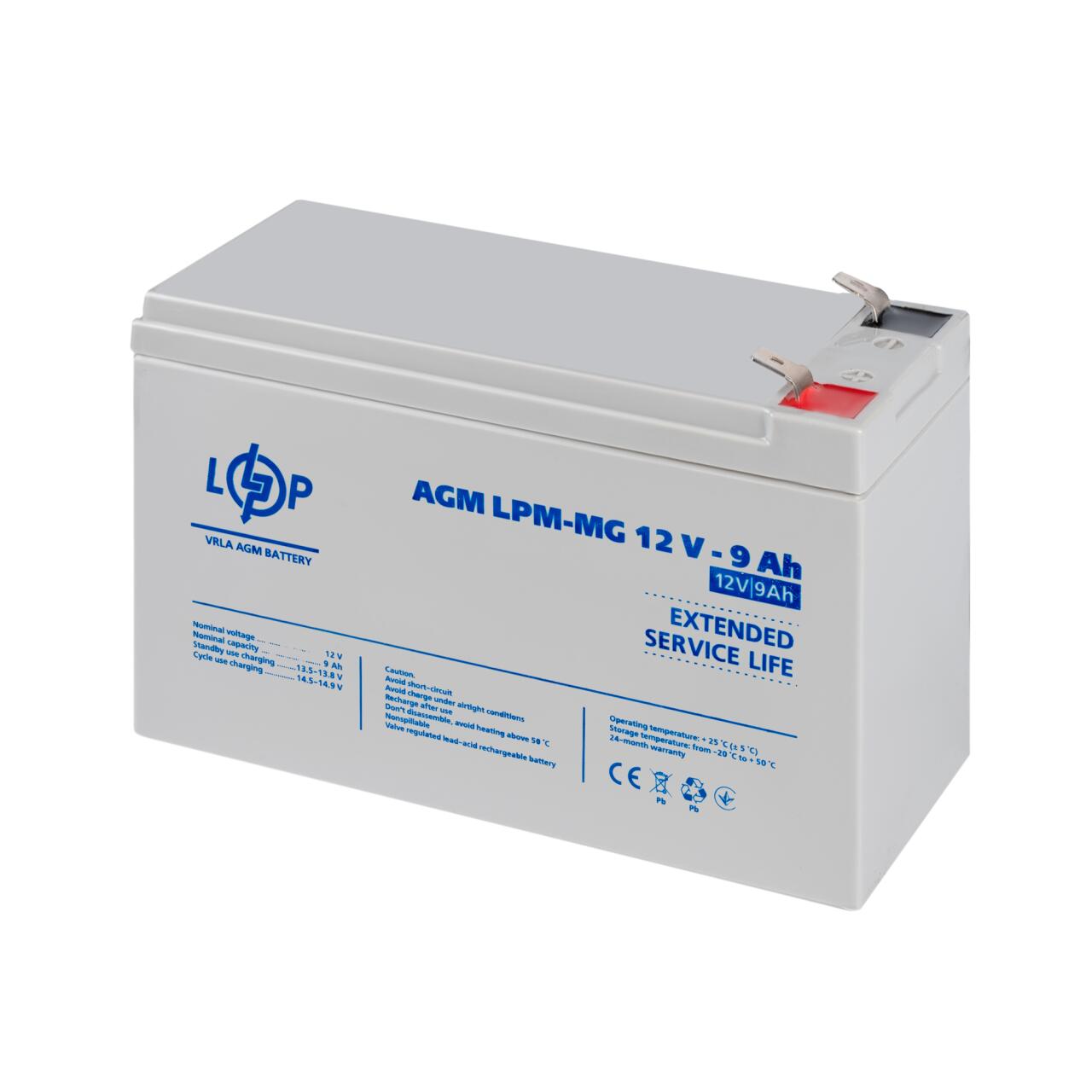 Акумулятор мультигелевий LPM-MG 12V - 9 Ah Акумулятор мультигелевий LPM-MG 12V - 9 Ah