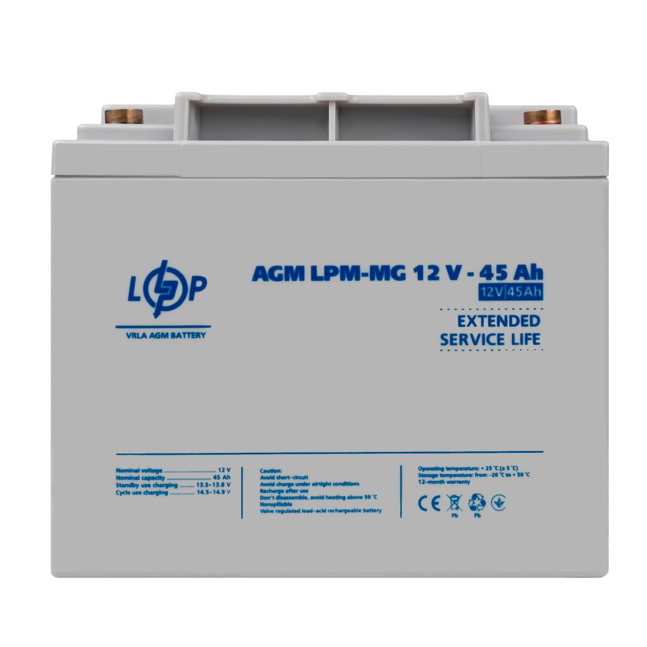 Акумулятор мультигелевий LPM-MG 12V - 45 Ah Акумулятор мультигелевий LPM-MG 12V - 45 Ah