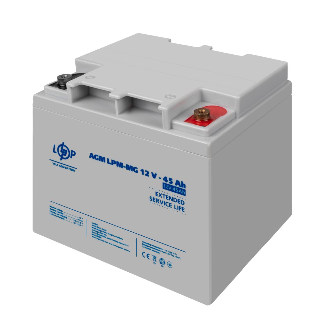 Акумулятор мультигелевий LPM-MG 12V - 45 Ah Акумулятор мультигелевий LPM-MG 12V - 45 Ah