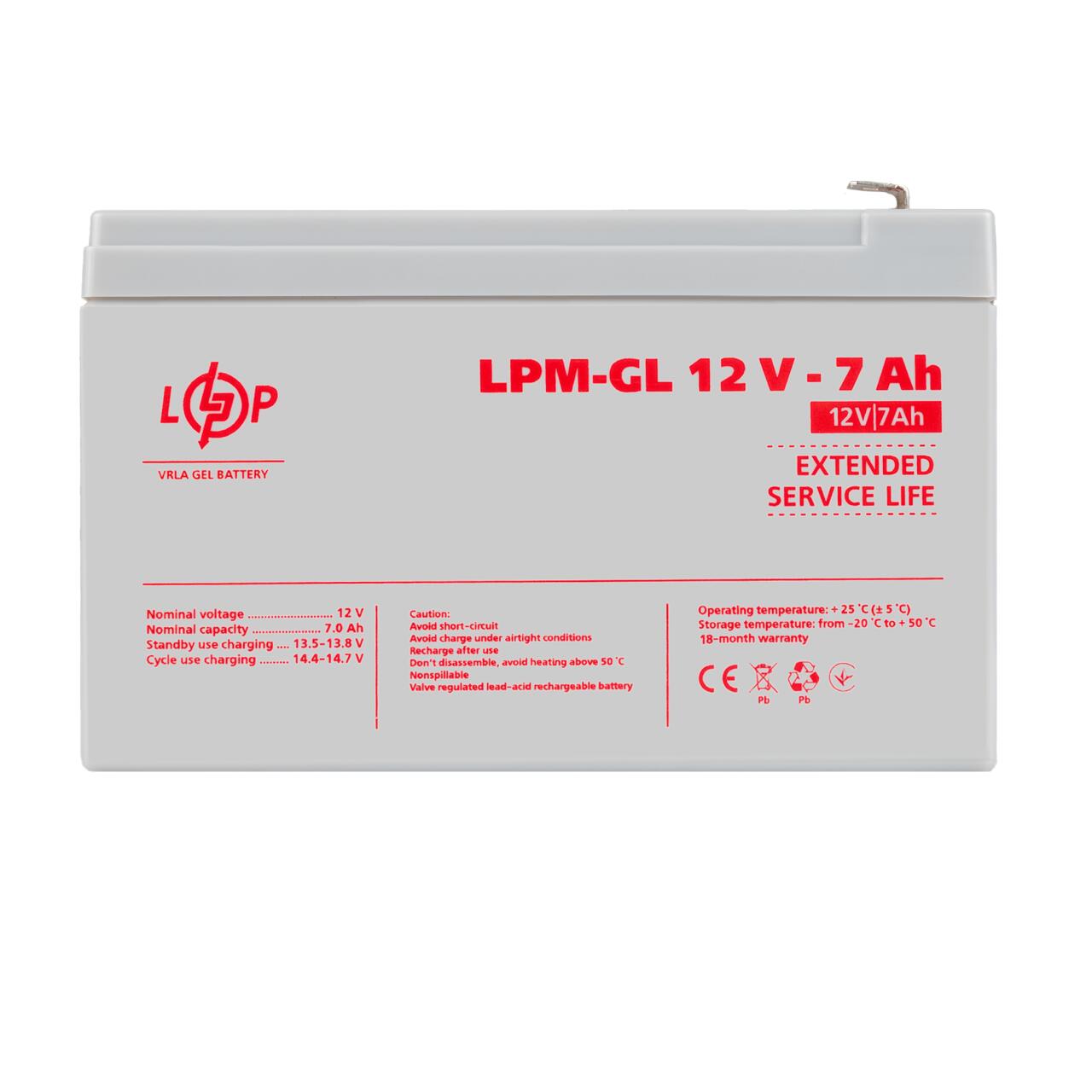 ���������� ������� LPM-GL 12V - 7 Ah