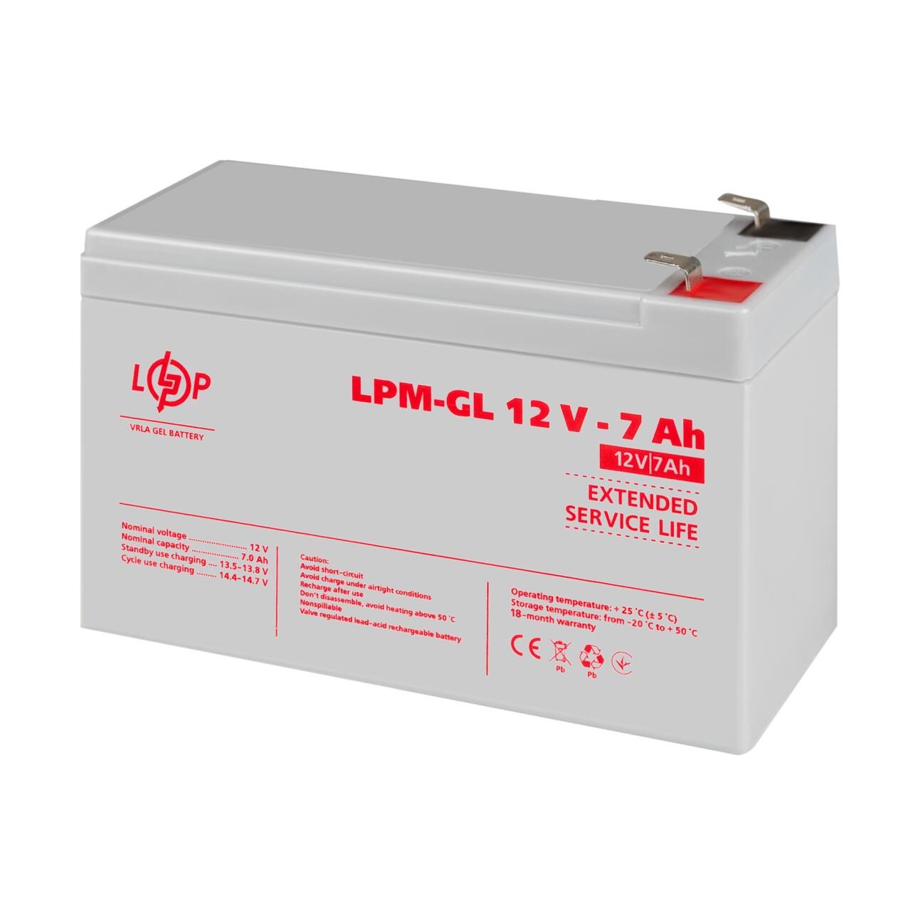 ���������� ������� LPM-GL 12V - 7 Ah
