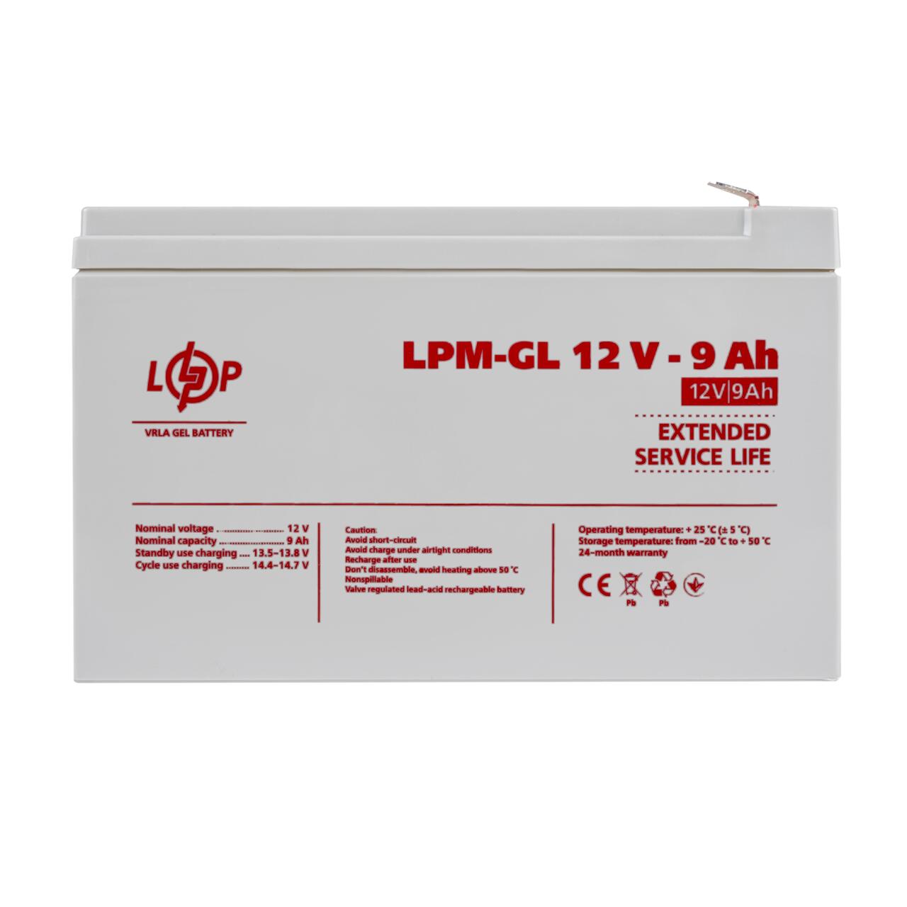 ���������� ������� LPM-GL 12V - 9 Ah