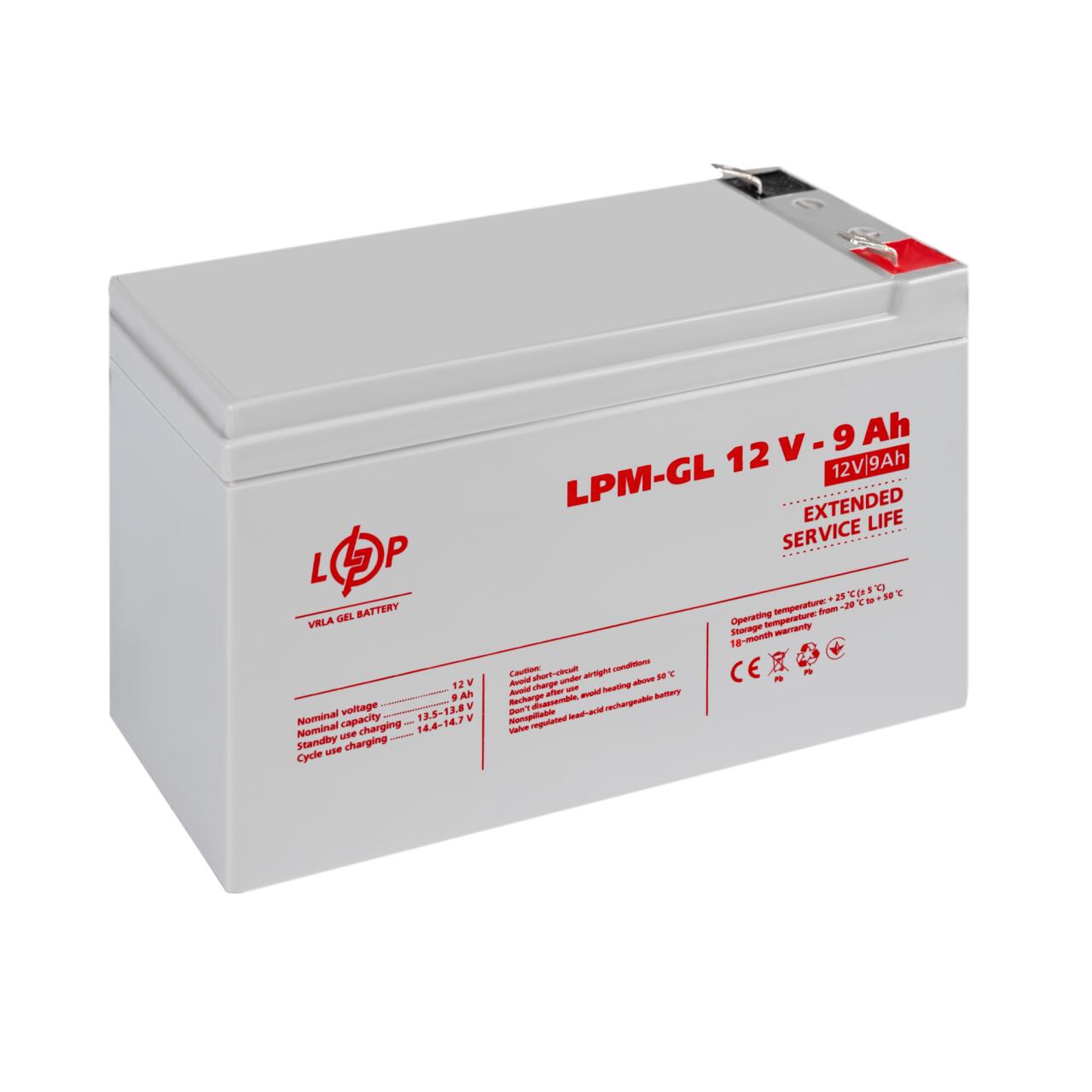 ���������� ������� LPM-GL 12V - 9 Ah